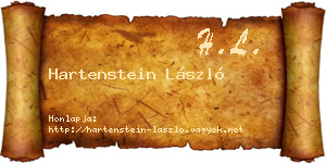 Hartenstein László névjegykártya