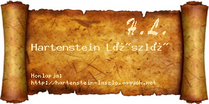 Hartenstein László névjegykártya