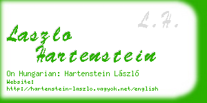 laszlo hartenstein business card