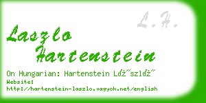 laszlo hartenstein business card